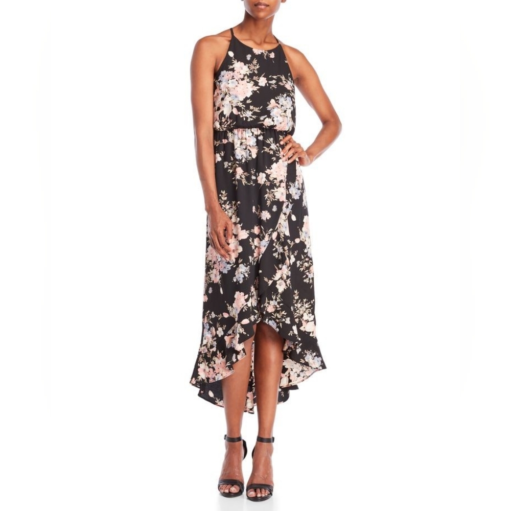 Soprano - Hi-Low Sleeveless - Floral Midi Dress - Size XS